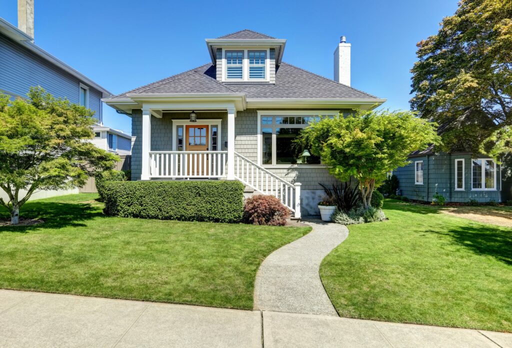Single-family American craftsman house exterior. FHA Loans page header image