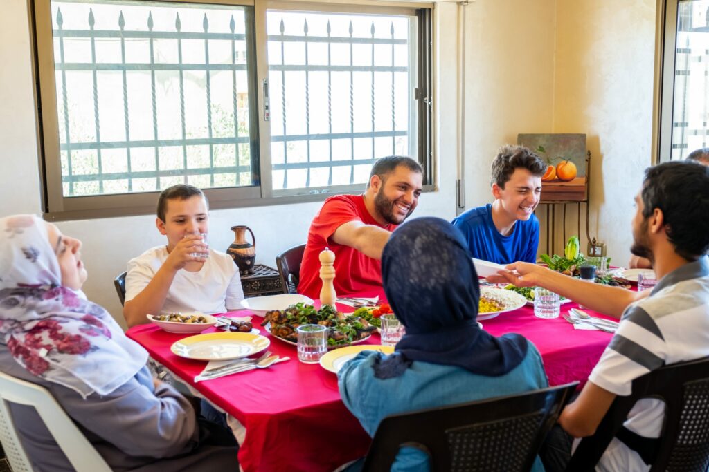 Family at a housewarming