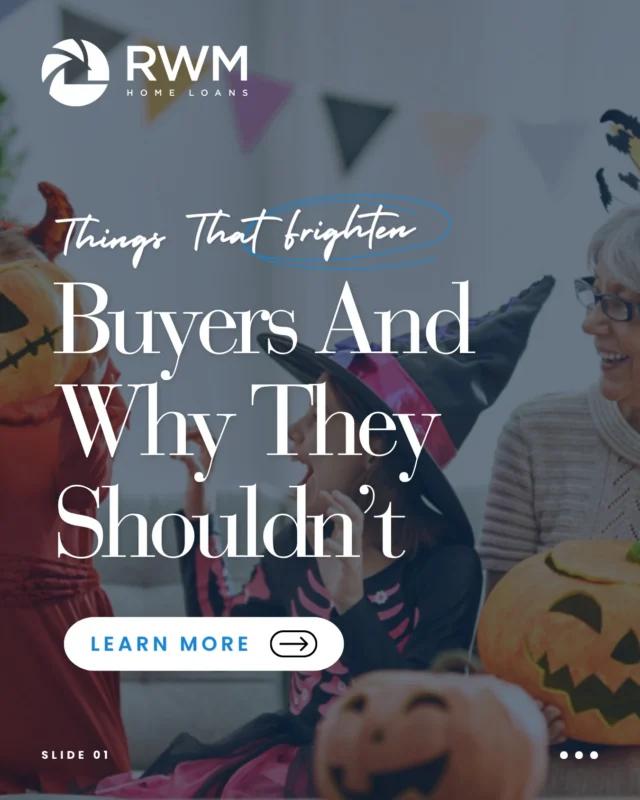 Feeling haunted by the thought of buying your first home? 👻🏡

From spooky credit questions to frightening monthly payments, the homebuying process can come with a few scares. Swipe to uncover some of the most common first-time buyer fears and learn how to keep them from haunting your homebuying journey.

Check out the full blog (link in bio)!🔗

#RWMHomeLoans #FirstTimeHomeBuyer #Blog #Halloween